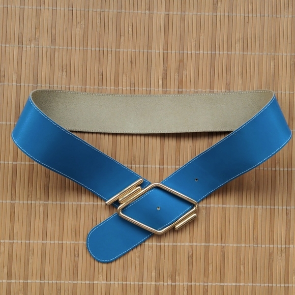 Vintage designer leather belt, made in France, 26"-30" long - Picture 1 of 10